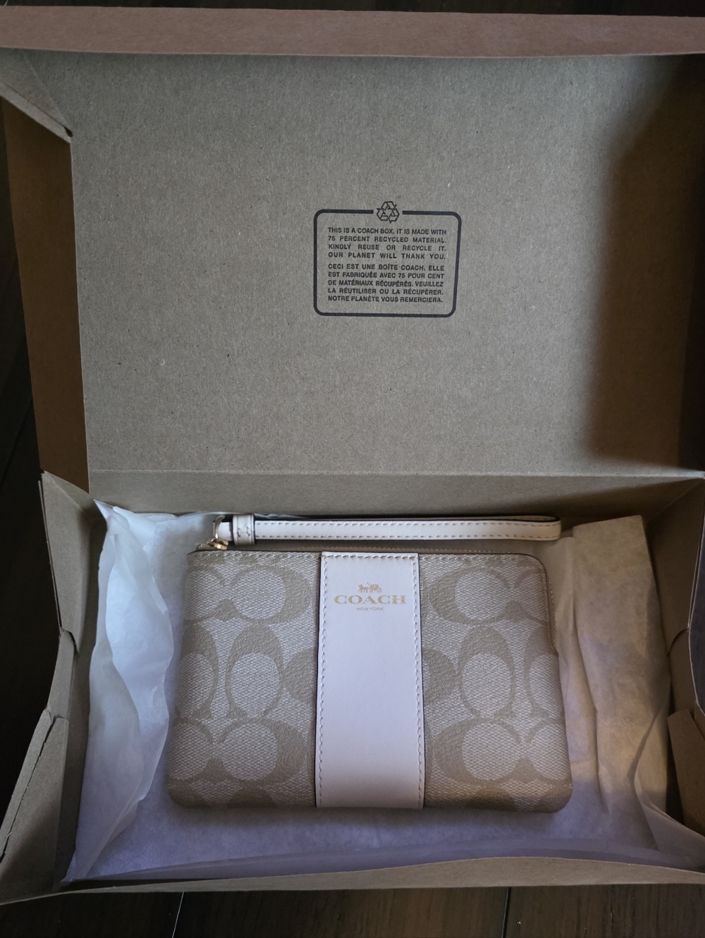 Coach Signature Canvas Wristlet